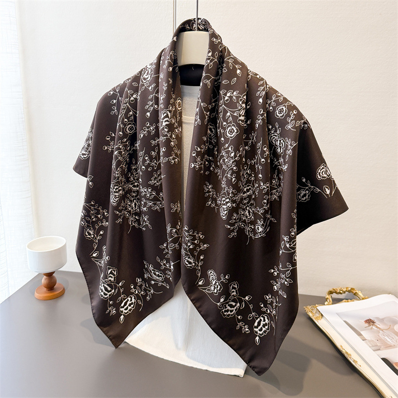 Vintage Fashion Hijab - Luxury Vintage 90X90cm Square Scarf For
