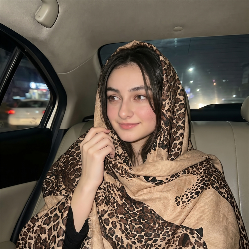 Vintage Fashion Hijab - Vintage Leopard Print Hijab and Headscarf