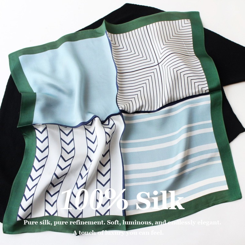 Vintage Fashion Hijab - New 53cm 100% Mulberry Silk Scarf