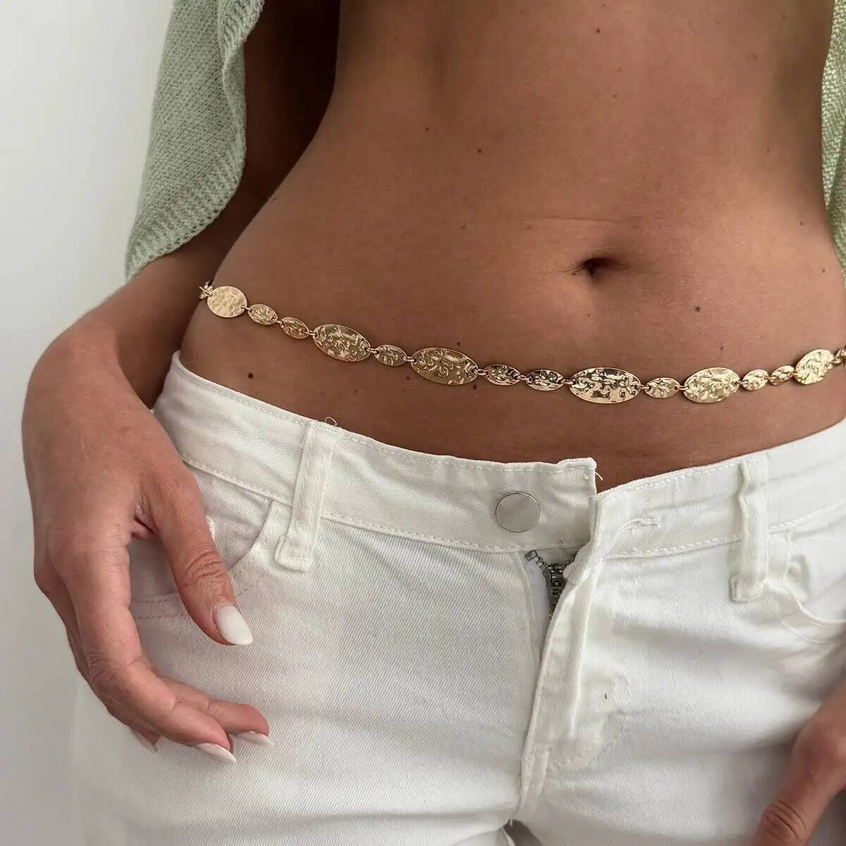 Vintage Fashion Trends - IngeSight.Z Simple Vintage Fold Metal Waist