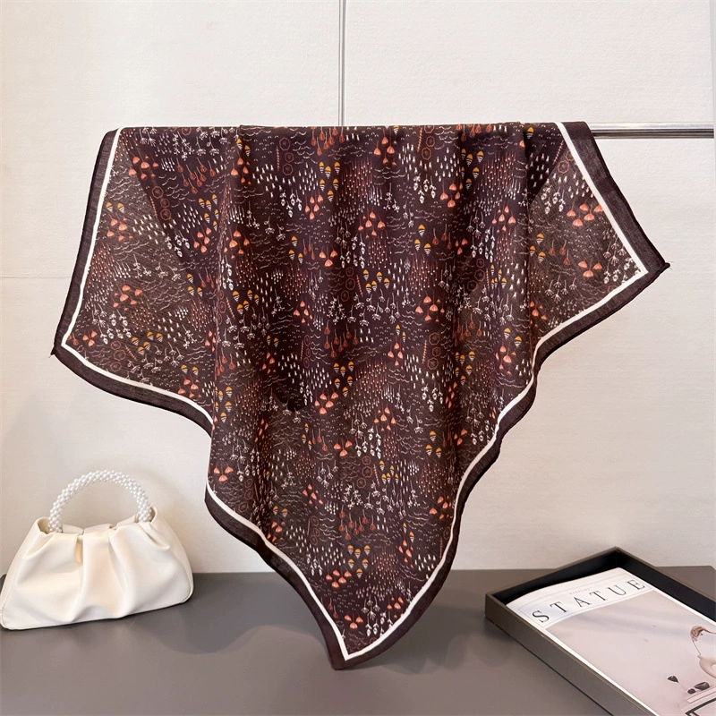 Vintage Fashion Hijab - 68cm Small Square Feminine Scarf Hijab