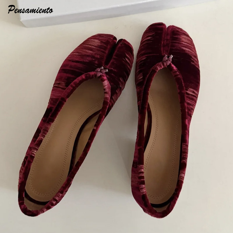 Vintage Fashion Aesthetic - Fashion Pleated Designer Flannel Split toe