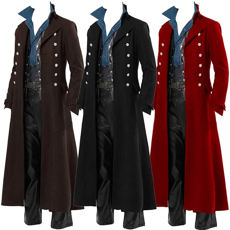 Vintage Victorian Fashion - Medieval Men's Pirate Costume Steampunk Vintage