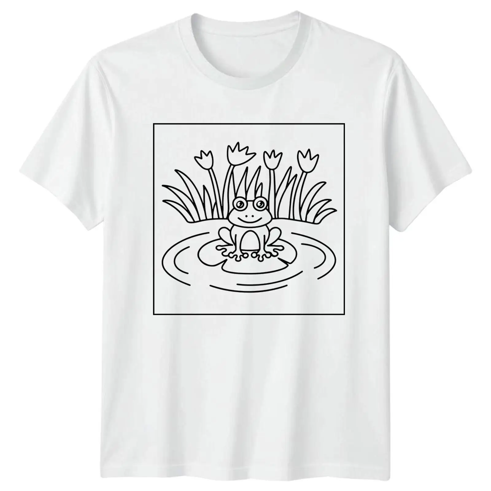 Vintage Fashion Herren - Frosch im Teich Natur Damen T