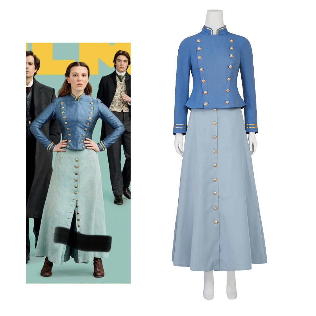 Movie Cosplay Enola Holmes 2 C - Vintage Victorian Fashion 评论和价格