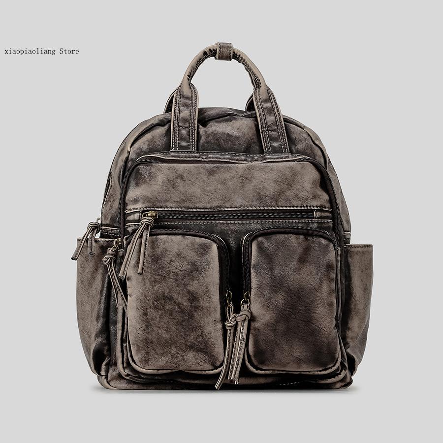 Luxury Soft Washed Pu Leather  - Vintage Fashion Trends 评论和价格