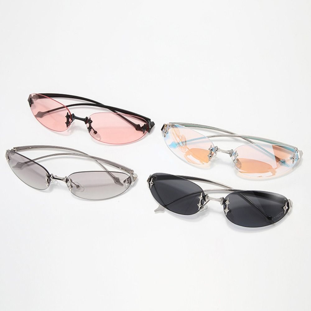 Y2K Style Frameless Sunglasses - Vintage Fashion Trends 评论和价格