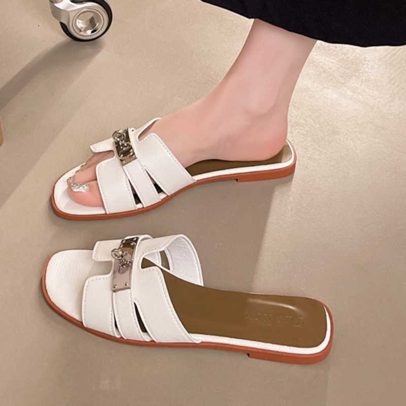 Square Open Toe Women's Solid  - Vintage Fashion Aesthetic 评论和价格