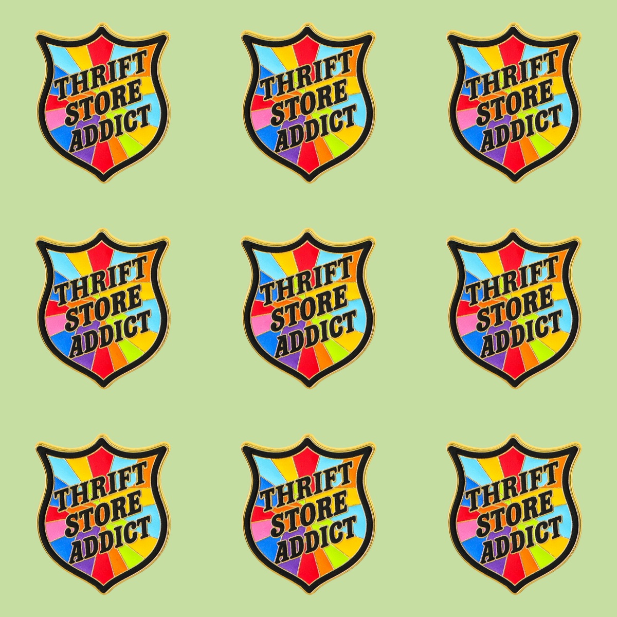 9pcs/Set THRIFT STORE ADDICT E - Vintage Fashion Thrift 评论和价格