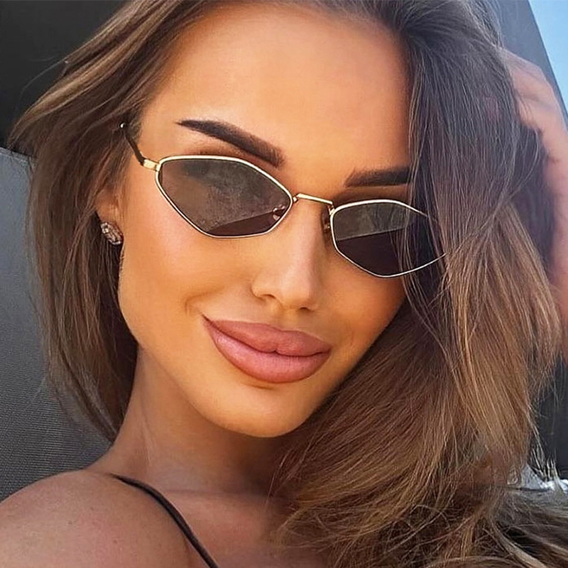 Trendy Polygonal Small Sunglas - Vintage Fashion Trends 评论和价格