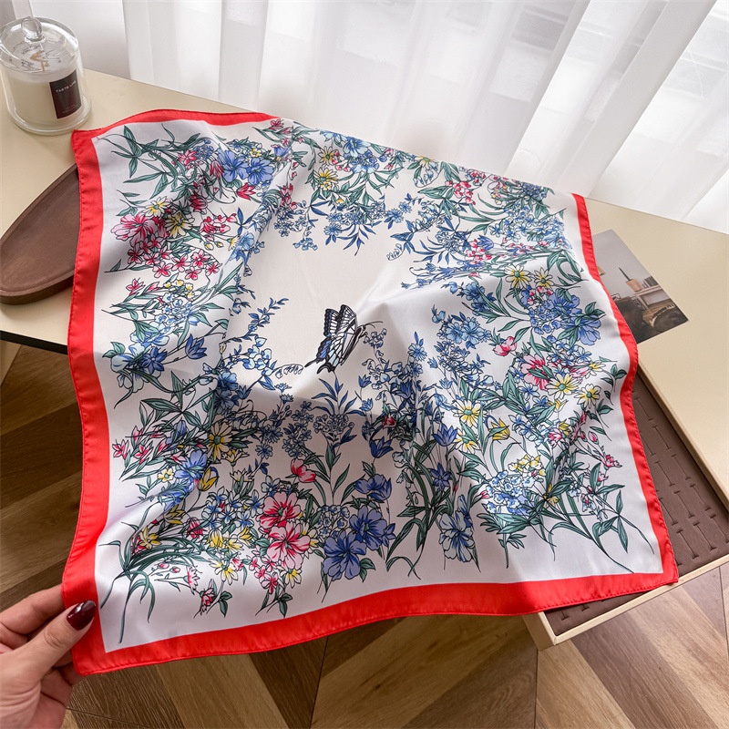Fashion Square Silk Scarf Vint - Vintage Fashion Hijab 评论和价格