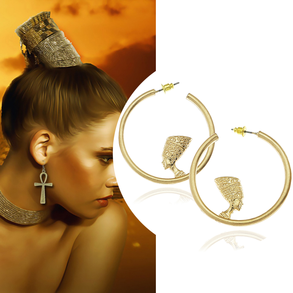 Vintage Gold Color Women Earri - Vintage Fashion Queen 评论和价格