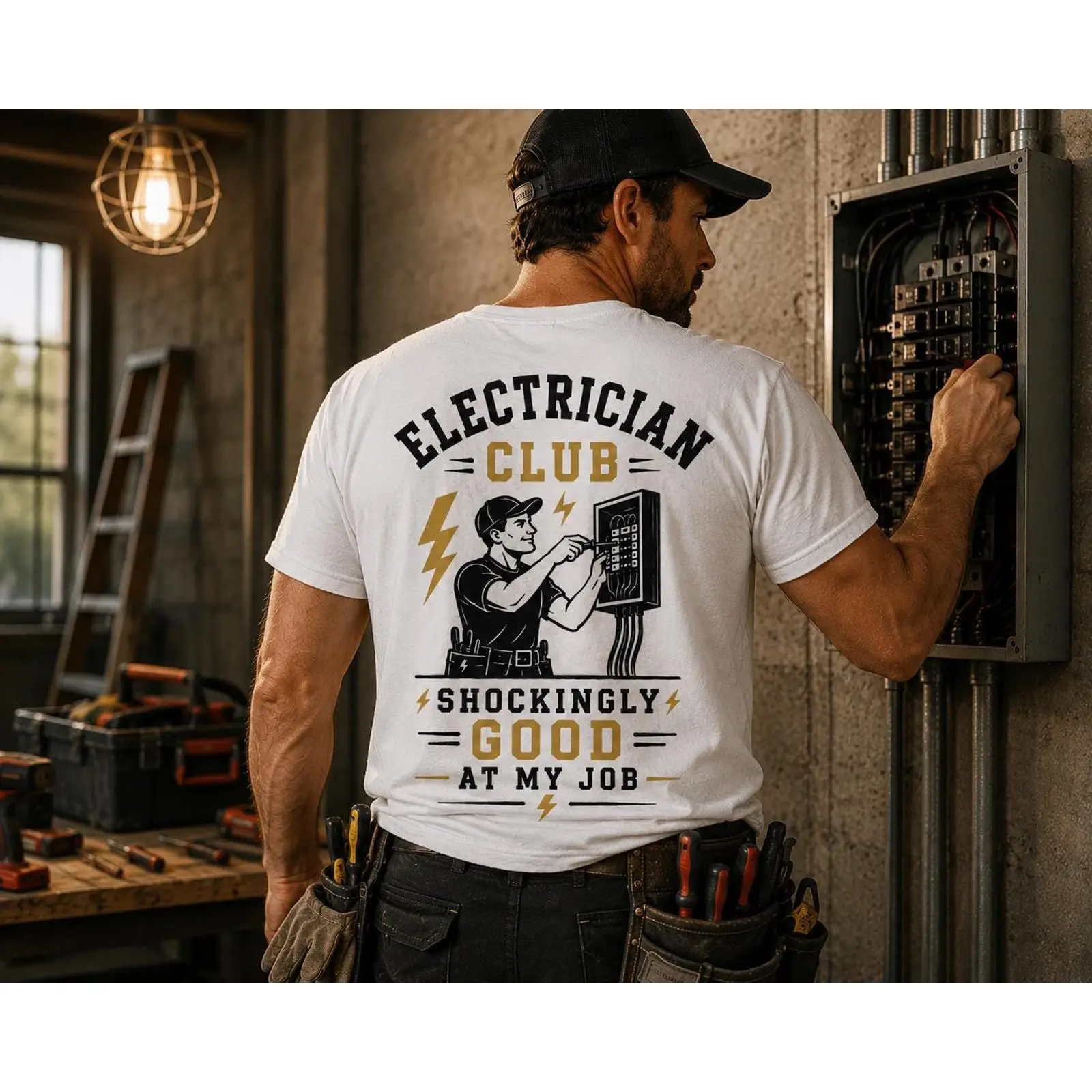 Electrician T Shirt Shockingly - Vintage Fashion Jobs 评论和价格