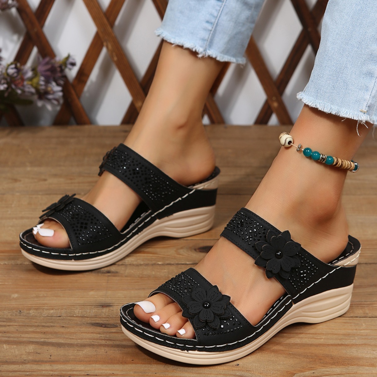 New Fashion Summer Women Wedge - Vintage Fashion Aesthetic 评论和价格