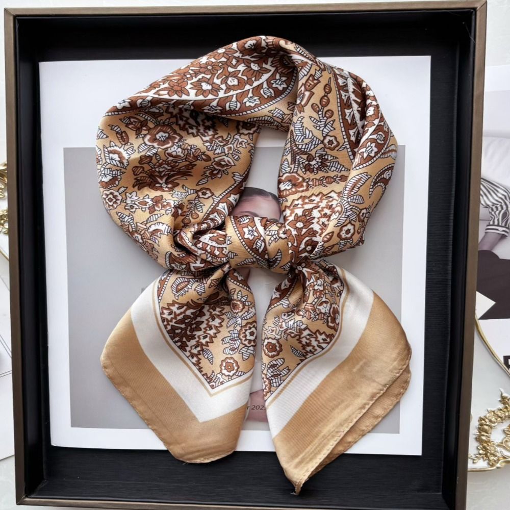 New Luxury Print Imitation Sil - Vintage Fashion Hijab 评论和价格