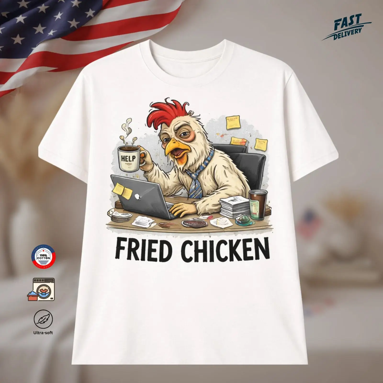 Tired Fried Chicken Office Job - Vintage Fashion Jobs 评论和价格