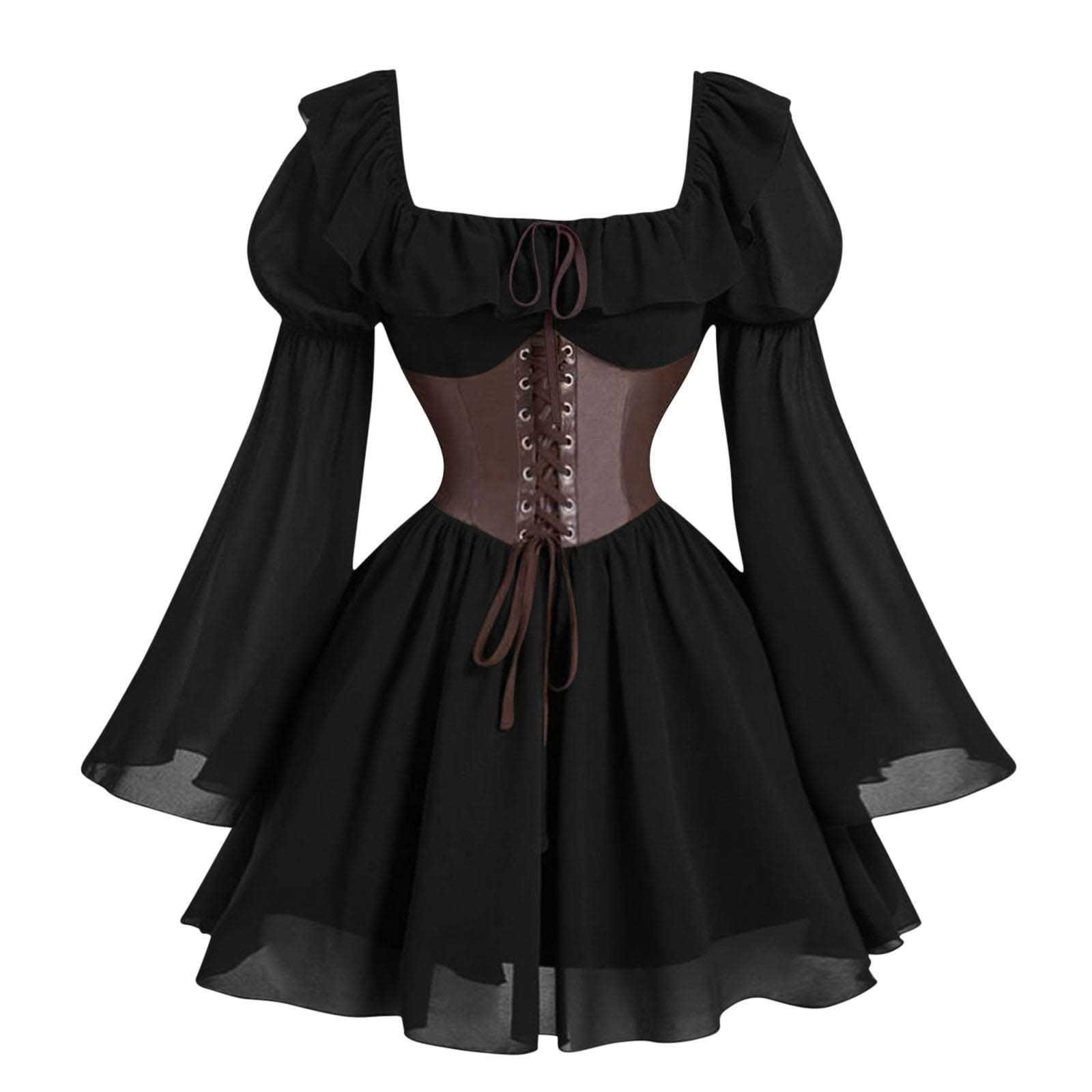 Renaissance Medieval Long Slee - Vintage Victorian Fashion 评论和价格