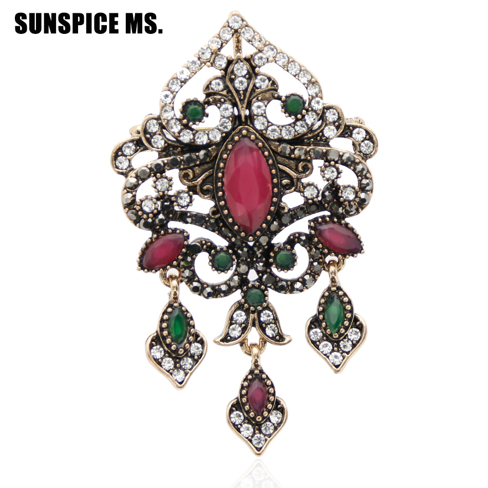 Sunspicems Turkish Women Brooc - Vintage Fashion Hijab 评论和价格