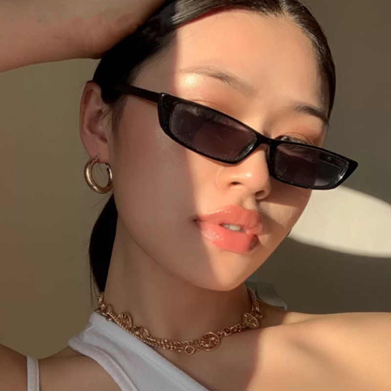 Small Rectangle Sunglasses Fas - Vintage Fashion Trends 评论和价格