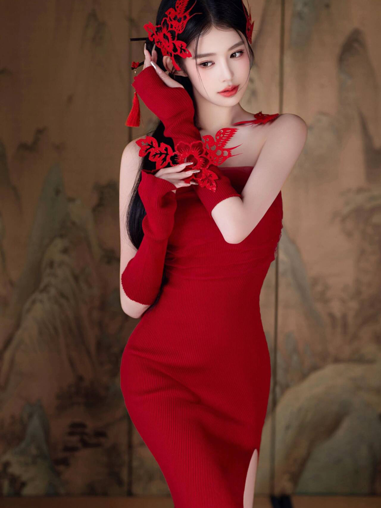 New 2026 Red Vintage Style  Pr - Vintage Fashion Photography 评论和价格