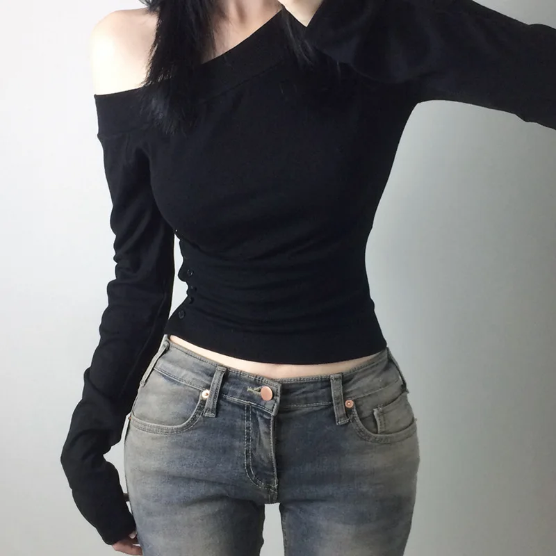 Y2K Vintage Pleated Button T-S - Vintage Fashion Y2K 评论和价格