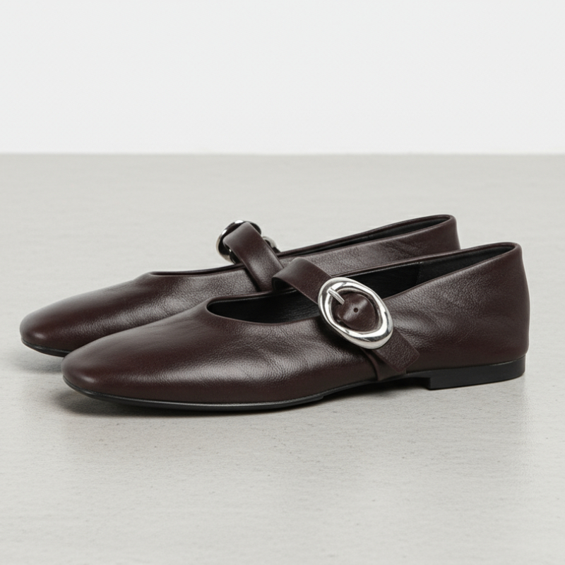 Women Mary Jane Shoes pu Leath - Vintage Fashion Aesthetic 评论和价格
