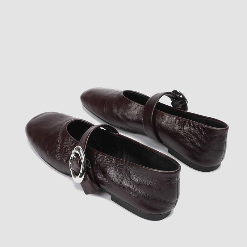 Women Mary Jane Shoes pu Leath - Vintage Fashion Aesthetic 评论和价格