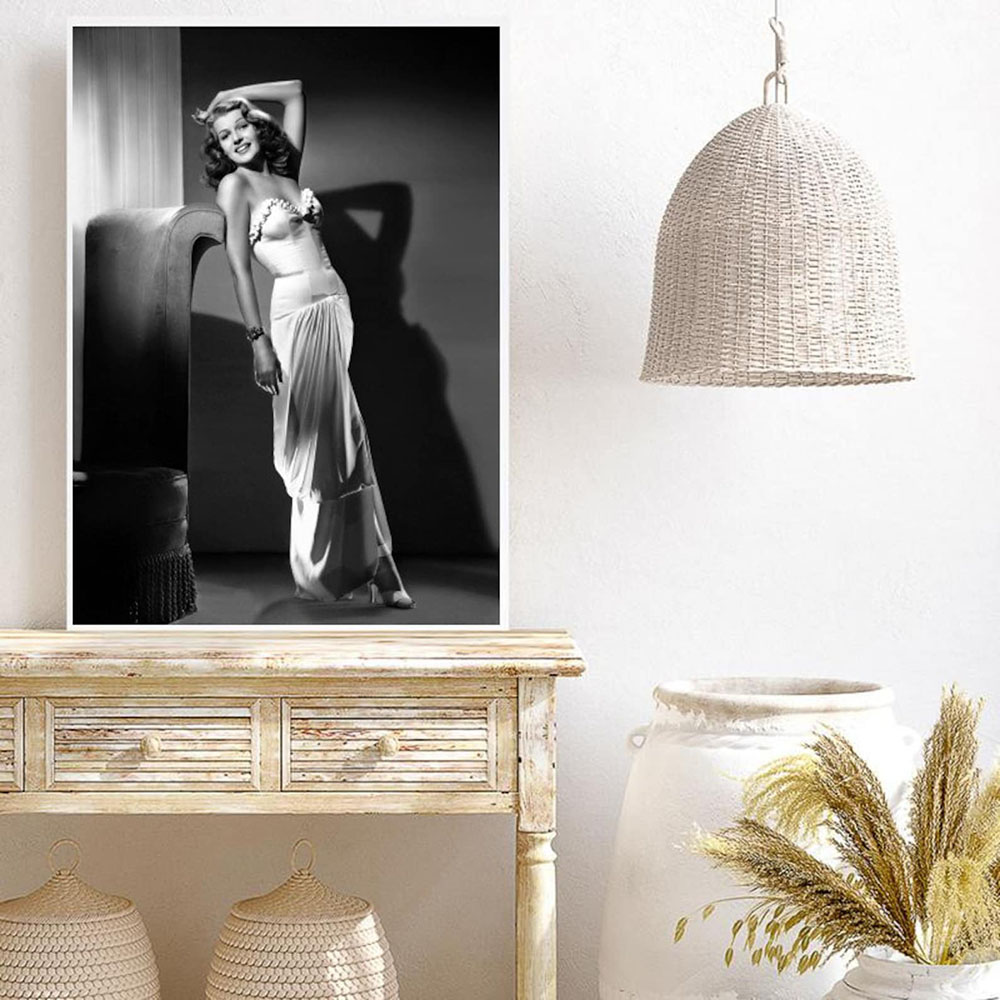 Rita Hayworth Poster,Black and - Vintage Fashion Photography 评论和价格