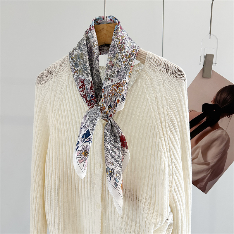100% Pure Mulberry Silk Scarf  - Vintage Fashion Hijab 评论和价格