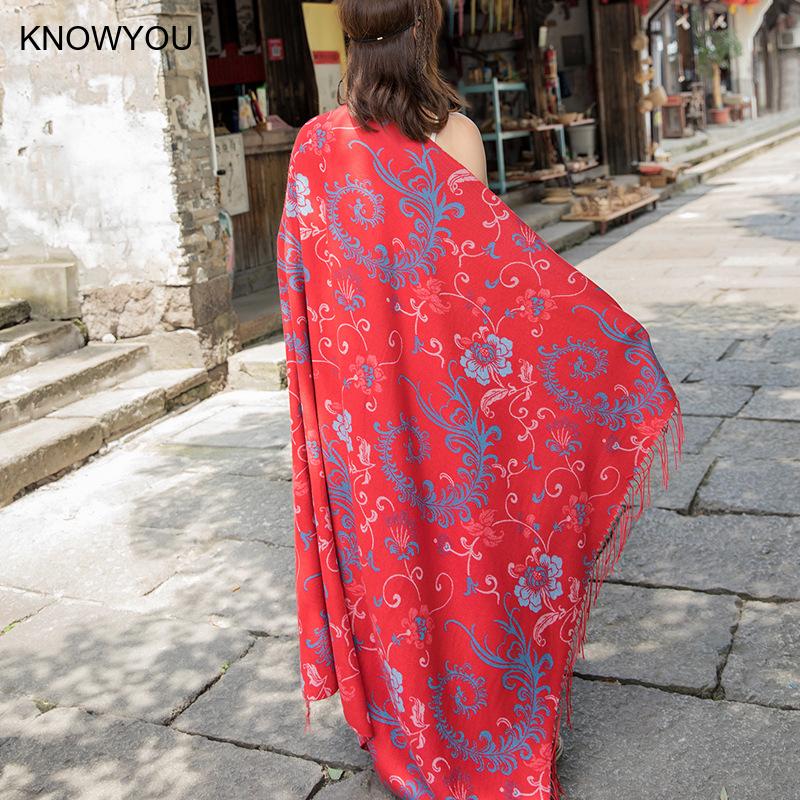 Big Size Square Scarf Imitatio - Vintage Fashion Hijab 评论和价格