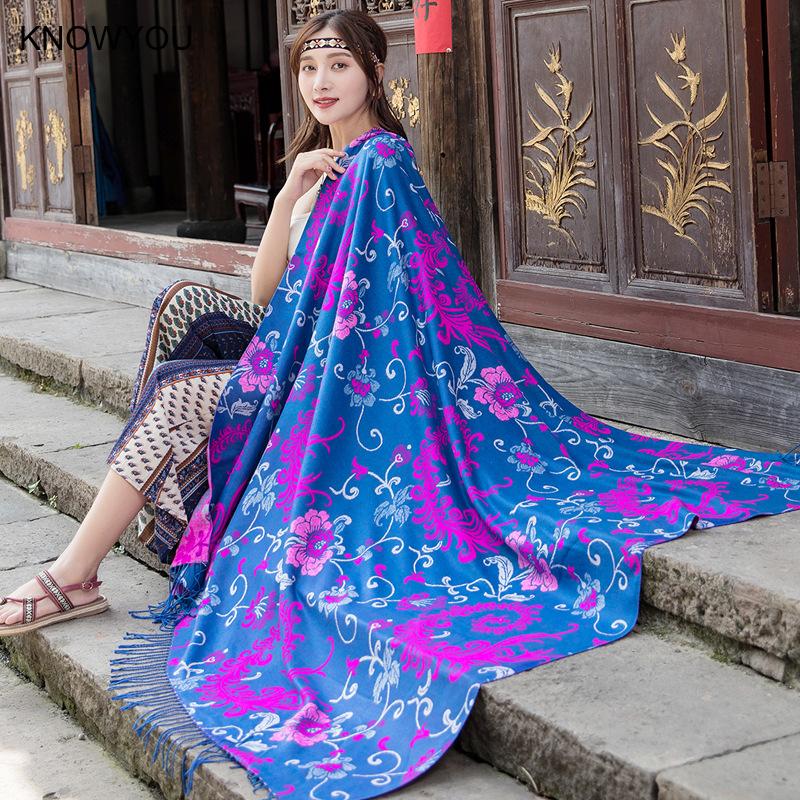 Big Size Square Scarf Imitatio - Vintage Fashion Hijab 评论和价格