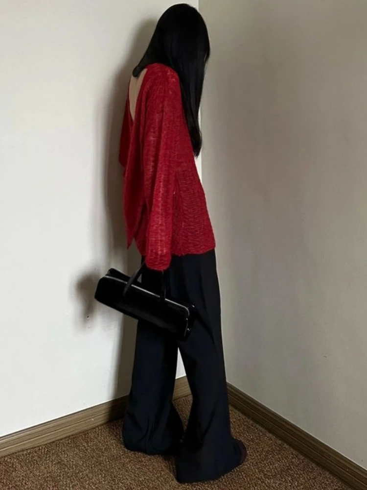 Y2K See-Through Knitted Women' - Vintage Fashion Y2K 评论和价格